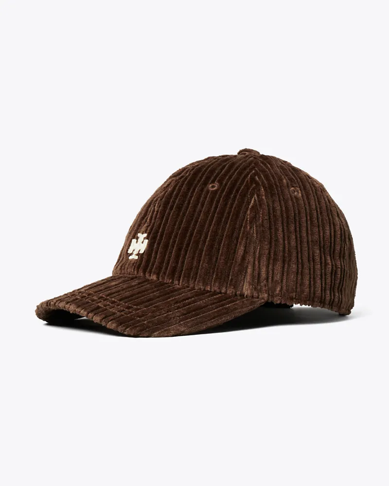 Tory Burch Baseballmütze aus Kordsamt Dark