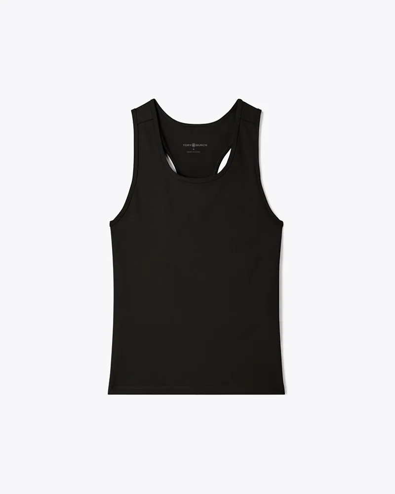 Tory Burch Tennis Tanktop mit kontrastierenden Trägern Black