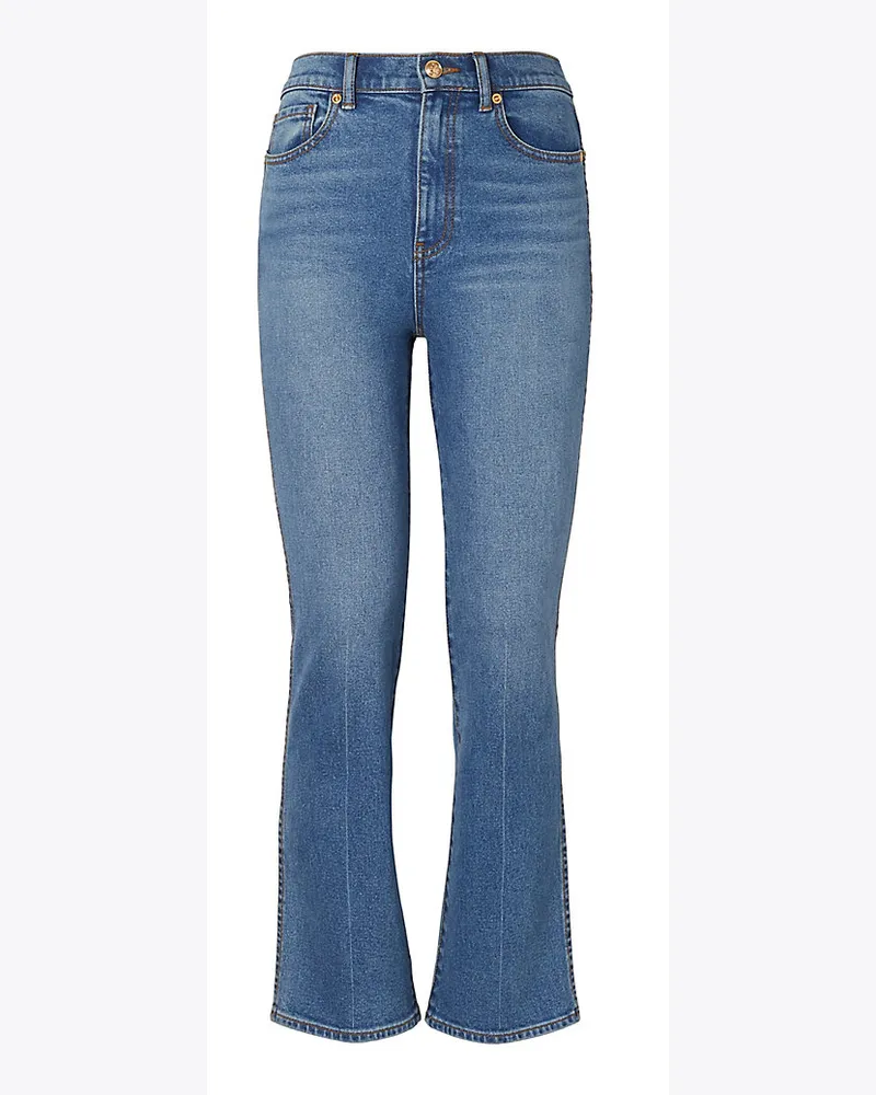 Tory Burch Verkürzte Bootcut-Jeans In Marmorierter Optik Anni