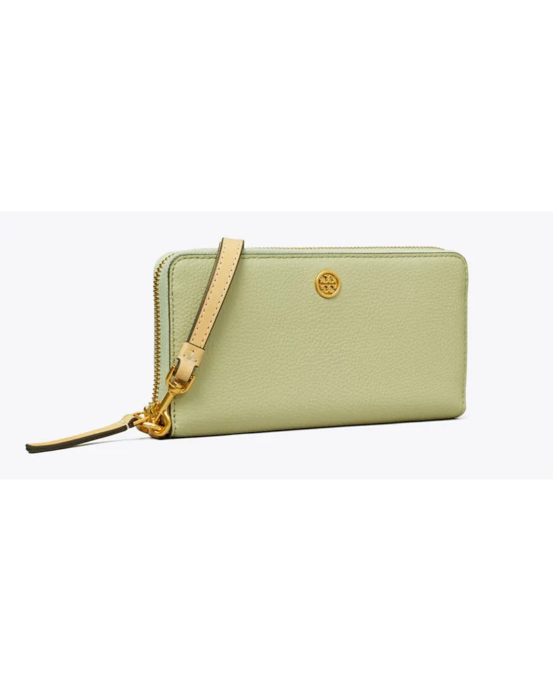 Tory Burch Robinson Pebbled Zip Continental Wallet Light