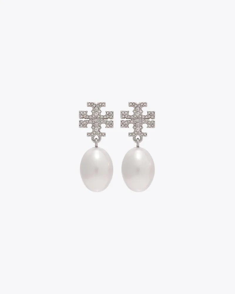 Tory Burch Moondance Pearl and Pavé Drop Earring Tory