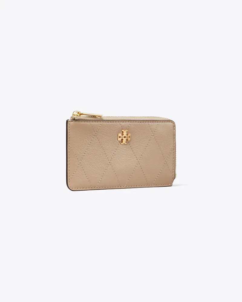 Tory Burch Damen Gestepptes Charlie Kartenetui mit Reißverschluss Soft
