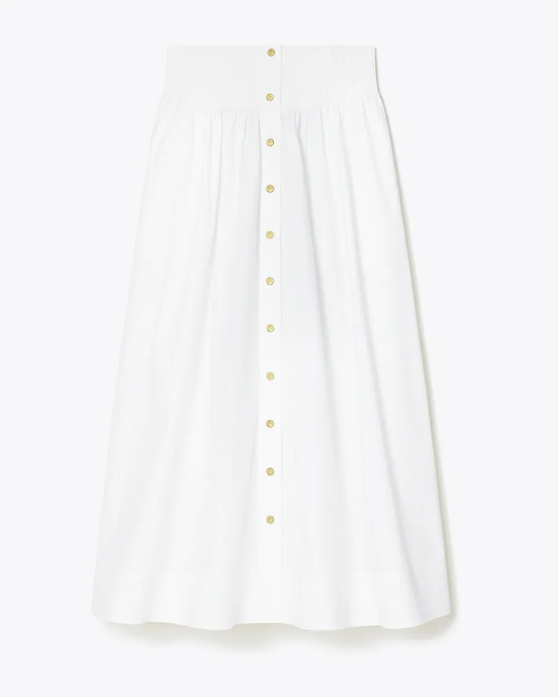 Tory Burch Damen Popelinerock White