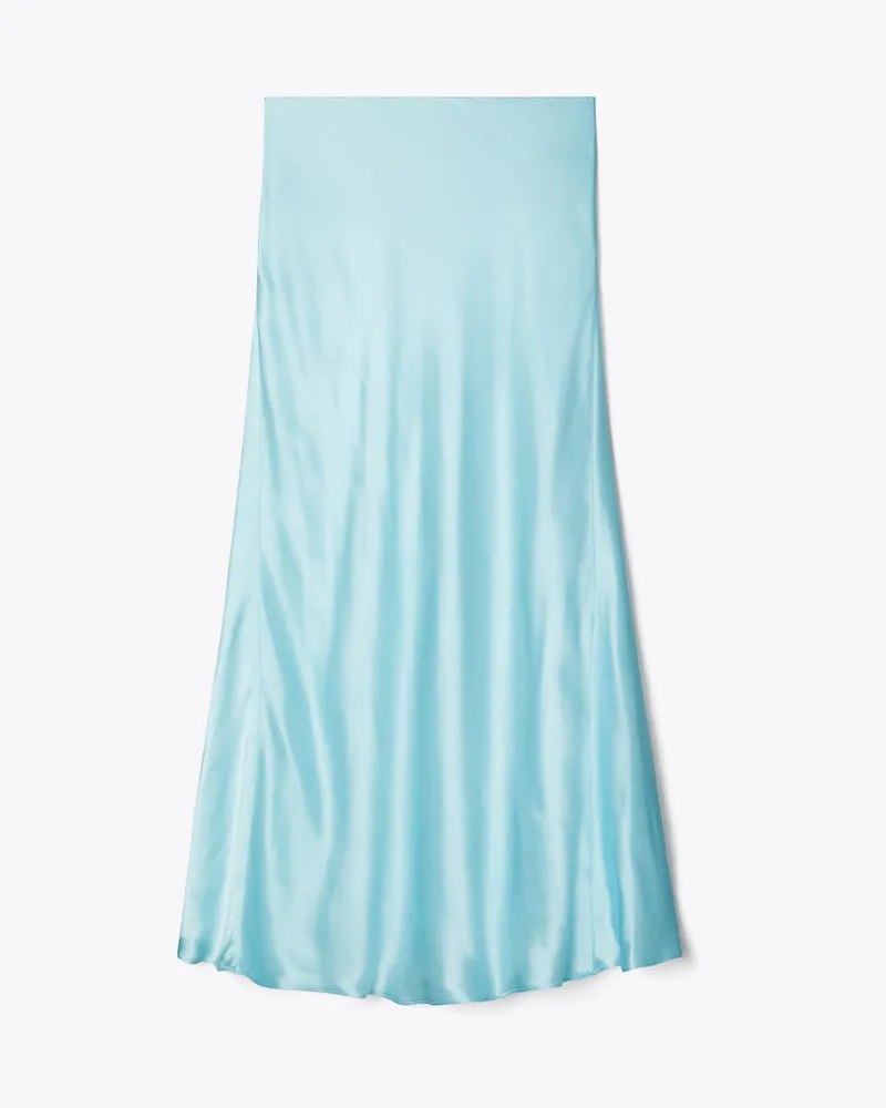 Tory Burch Damen Satinrock Blue