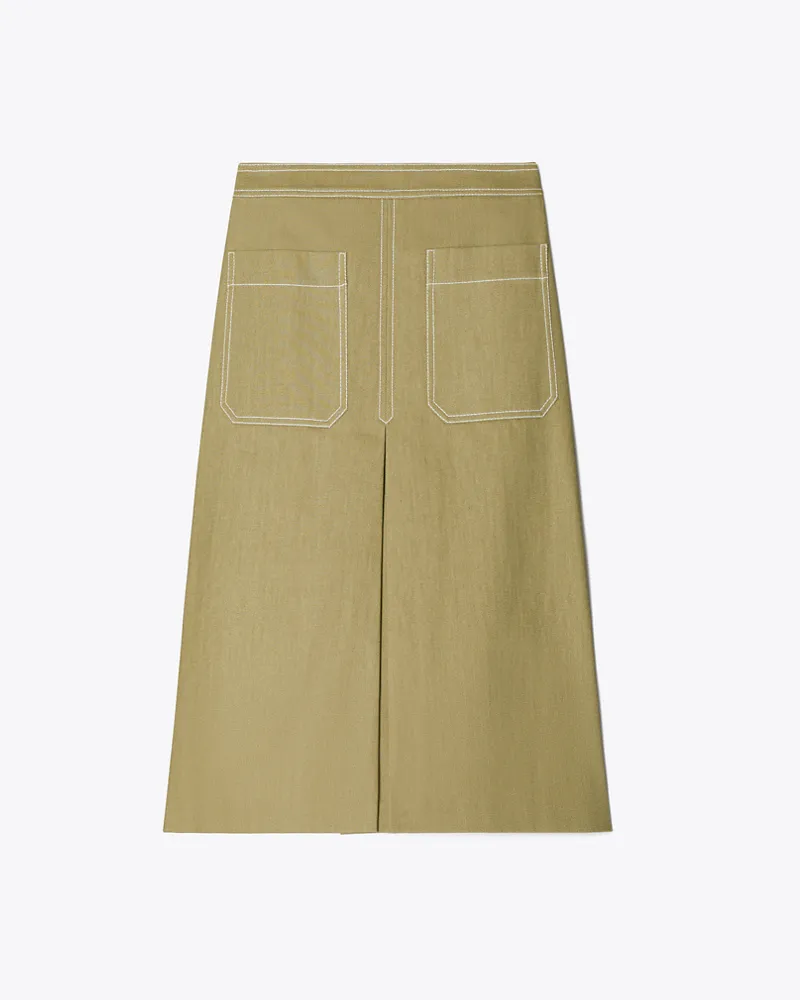 Tory Burch Damen Rock aus Baumwolltwill Stone