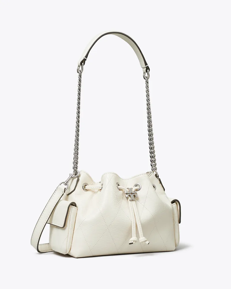 Tory Burch Gesteppte Charlie Mini-Schultertasche mit Tunnelzug Light
