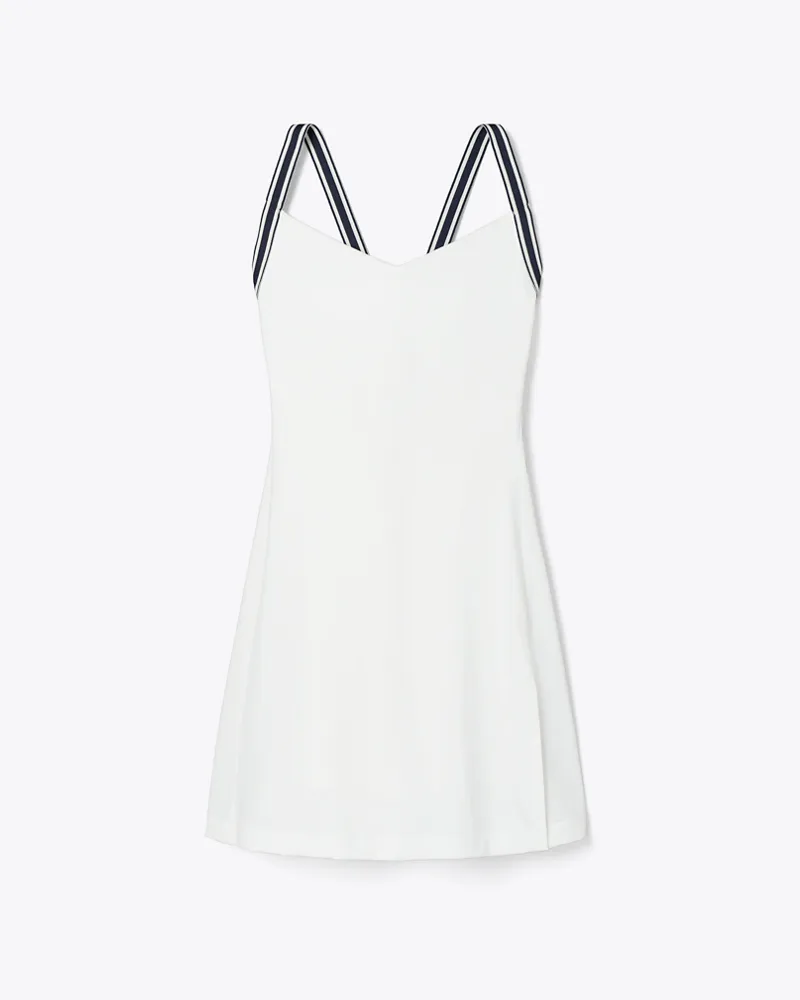 Tory Burch Damen Tenniskleid mit überkreuzter Rückenpartie Snow
