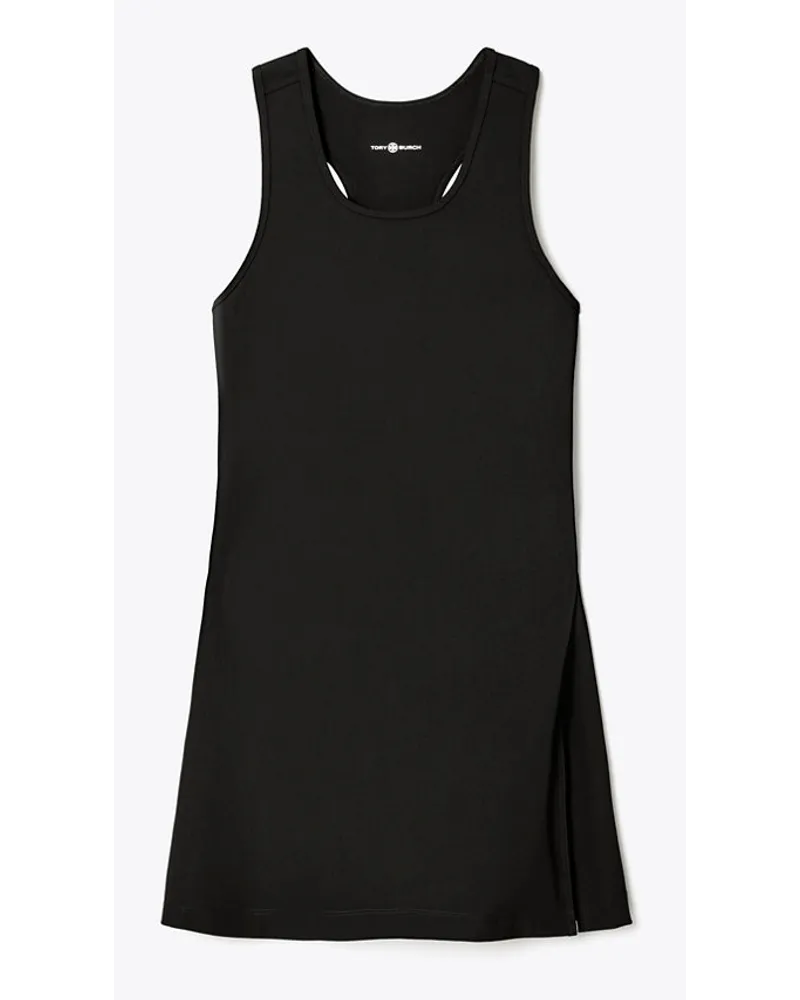 Tory Burch Performance Jersey Side-Slit Tennis Dress Black