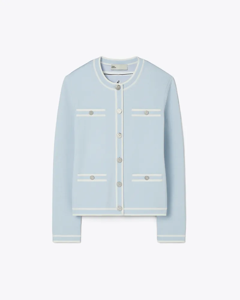 Tory Burch Damen Kendra Cardigan Blue