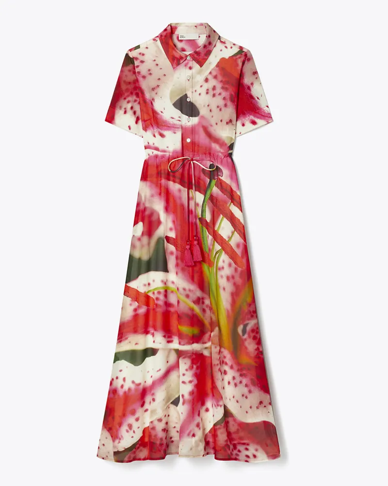 Tory Burch Damen Baumwollhemdkleid Pink