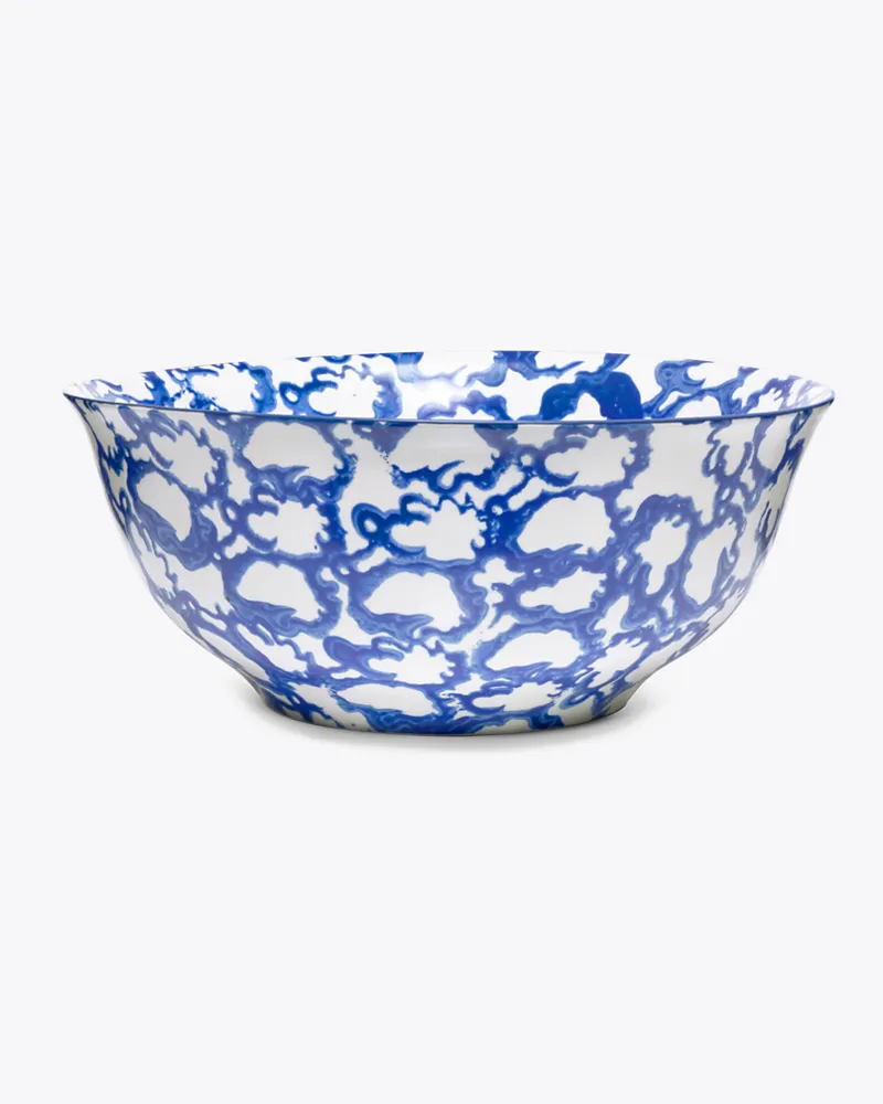 Tory Burch Damen Spongeware Servierschüssel in Grau Smoke