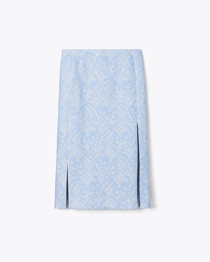 Tory Burch Damen Silk Jacquard Skirt Light