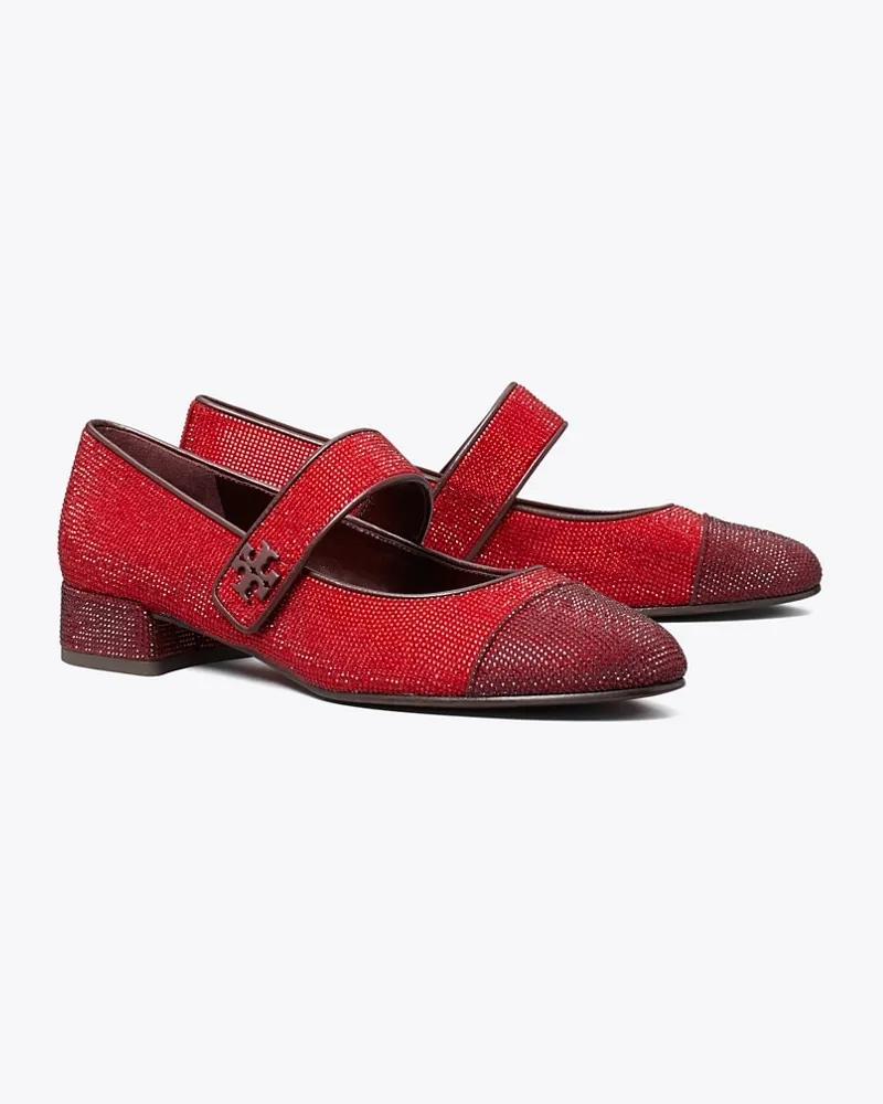 Tory Burch Damen Mary Jane Flat mit Pavé, Zehenkappe und Absatz Ruby