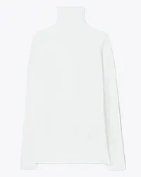 Tory Burch Tissue-Seamless Long-Sleeve Mockneck Optic