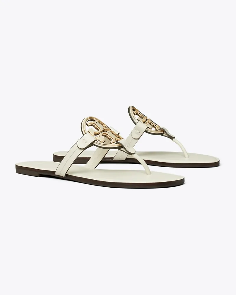 Tory Burch Miller Sandale mit Metall-Logo Light