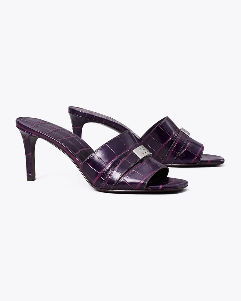 Tory Burch Damen LeeLee Pantolette mit Absatz Purple