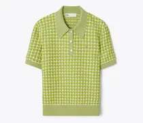 Damen Jacquard-Polopullover