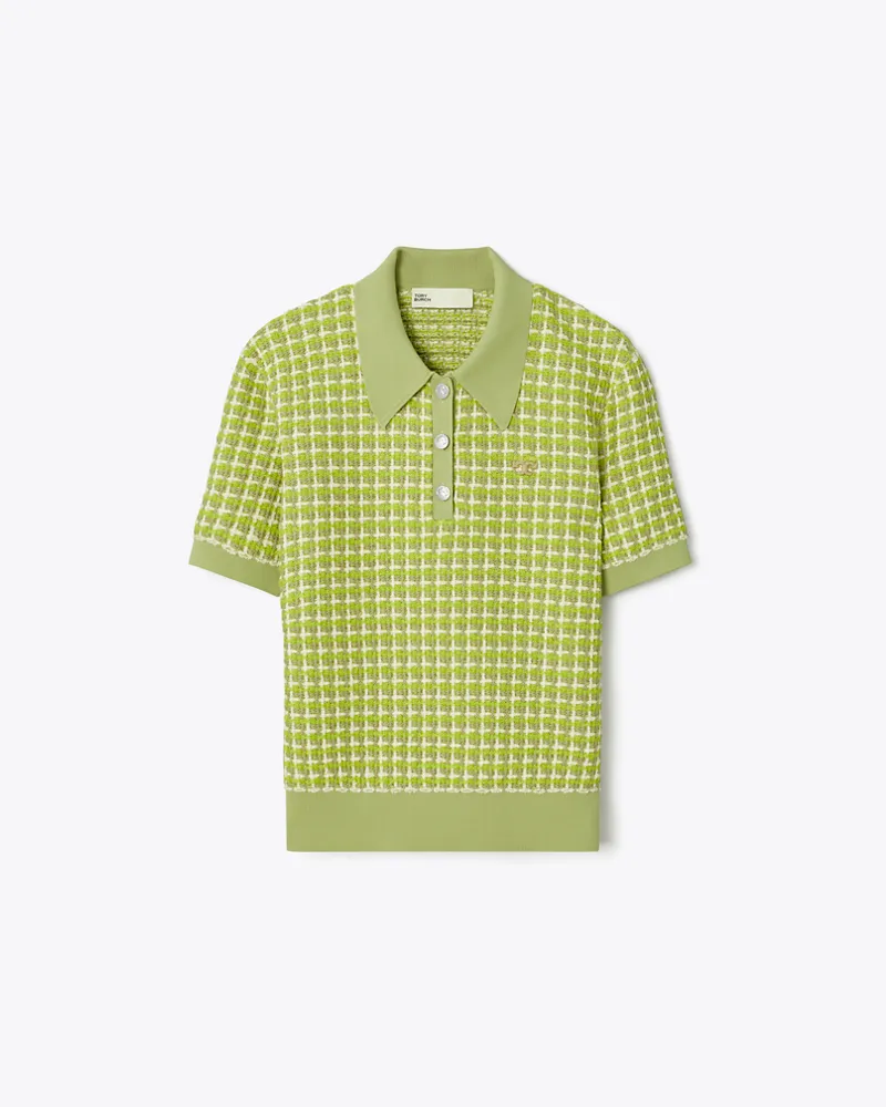 Tory Burch Damen Jacquard-Polopullover Dark