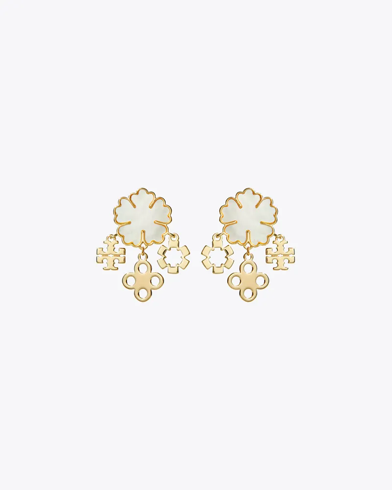 Tory Burch Damen Forget Me Not Cluster Earrings Tory