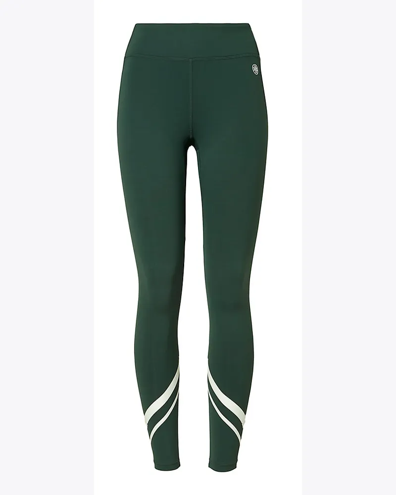Tory Sport Federleichte Chevron-Leggings Mit Hohem Bund Conifer