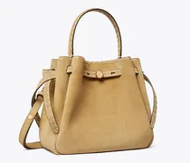 Damen Romy Bucket Bag aus Wildleder mit Heftnaht