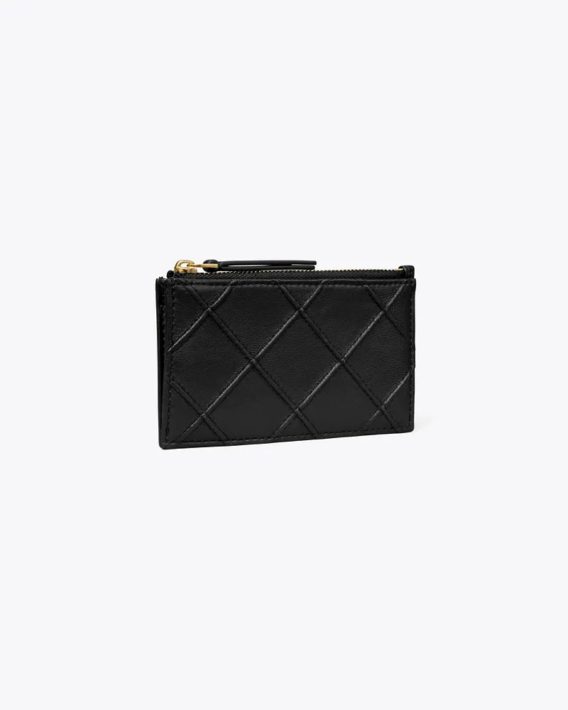 Tory Burch Damen Weiches Fleming Kartenetui mit Reißverschluss Black