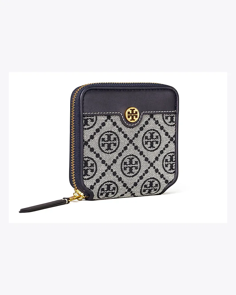 Tory Burch Gefaltete Geldbörse Aus Jacquard Mit T-Monogramm 