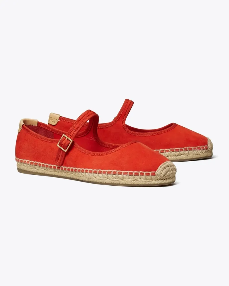 Tory Burch Damen Mary-Jane-Espadrille Blazing