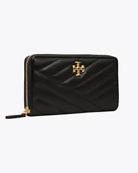 Tory Burch Kira Chevron Zip Continental Wallet Black