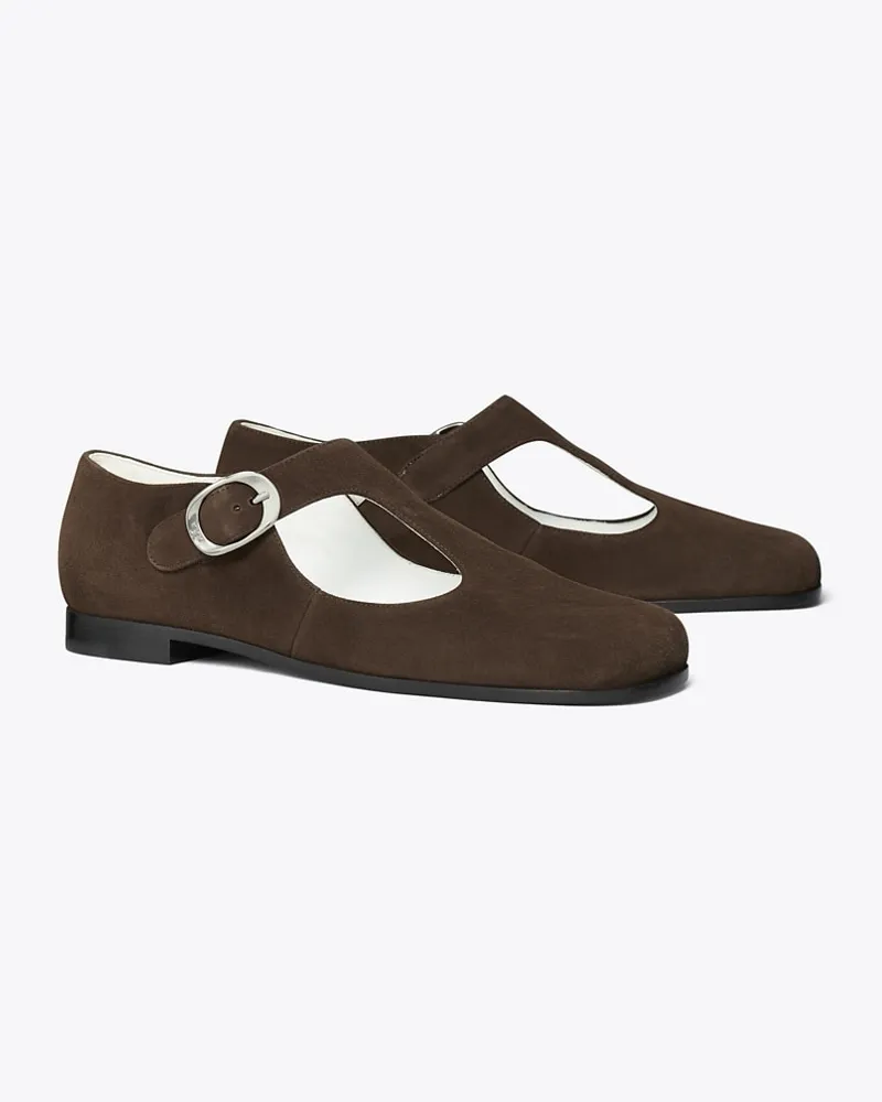 Tory Burch Damen Violet T-Strap Dark