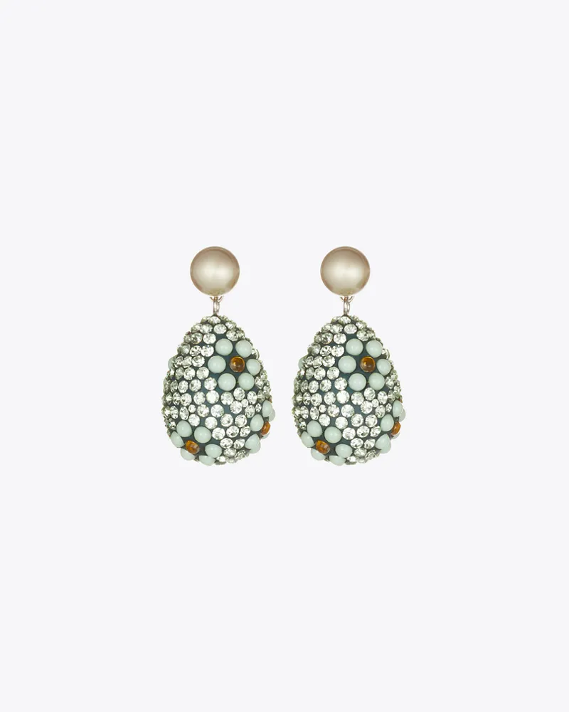 Tory Burch Curiosity Perlenohrhänger mit Kristall Tory