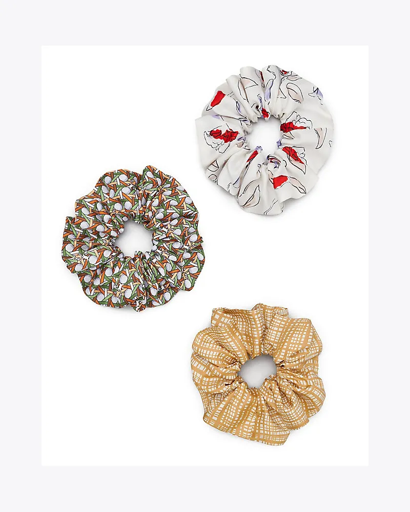 Tory Burch Bedruckte Haarbänder Aus Seide, 3er-Pack Painted