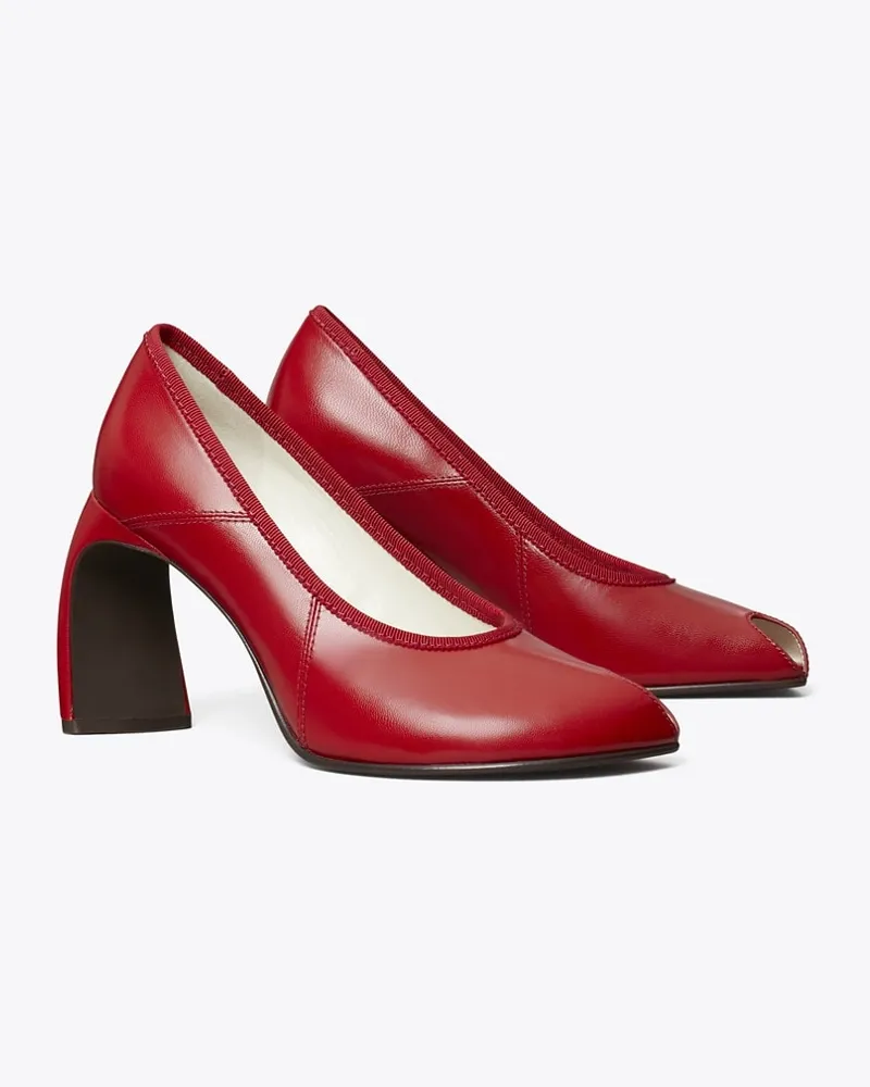 Tory Burch Damen Peeptoe-Pumps Red