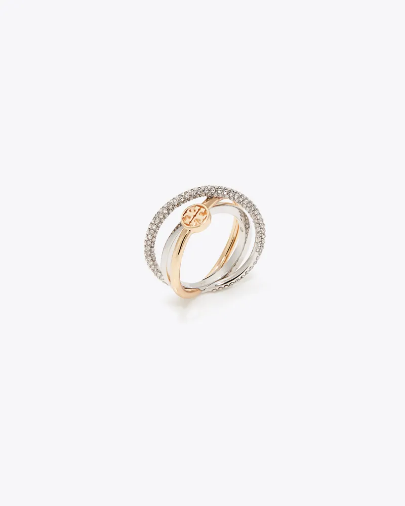 Tory Burch Icon Pavé-Dreifachring Tory