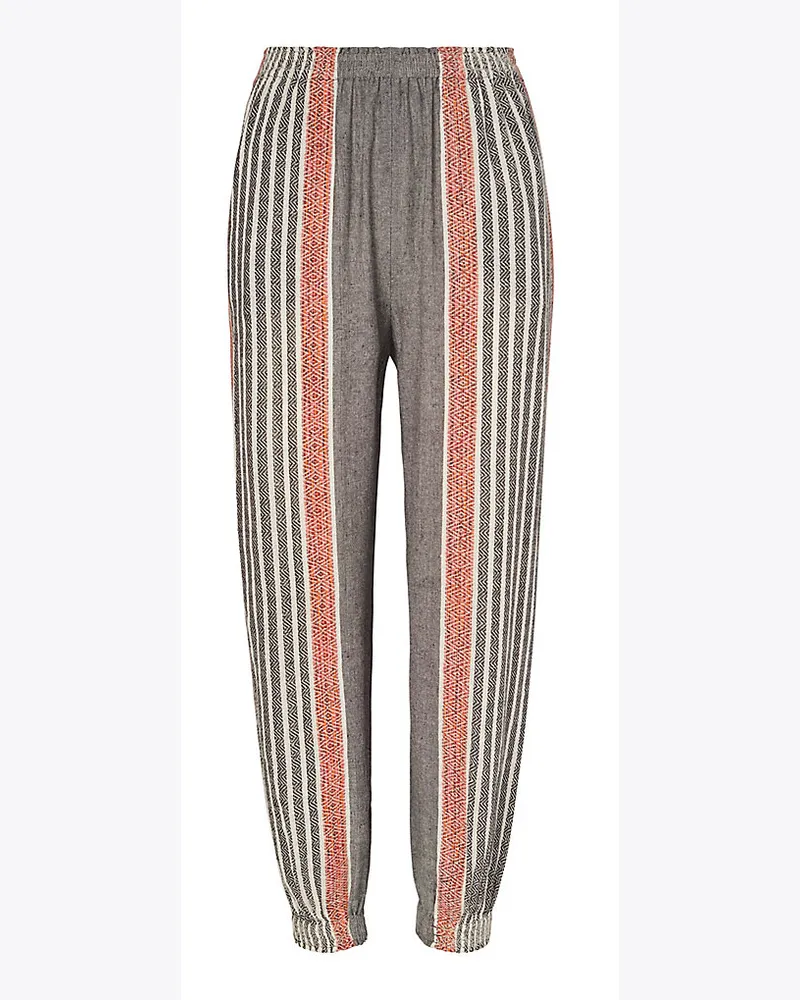 Tory Burch Gestreifte Hose Mit Zulaufenden Beinabschlüssen Washed