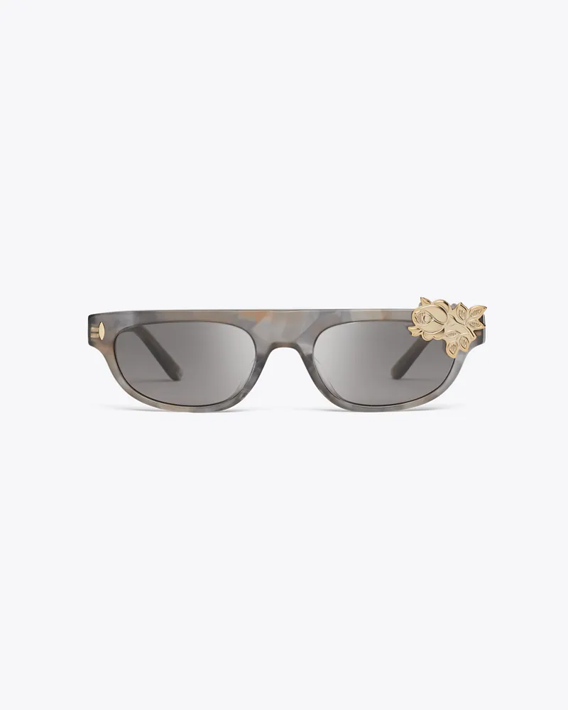 Tory Burch Runway Flat-Top-Sonnenbrille Spotted