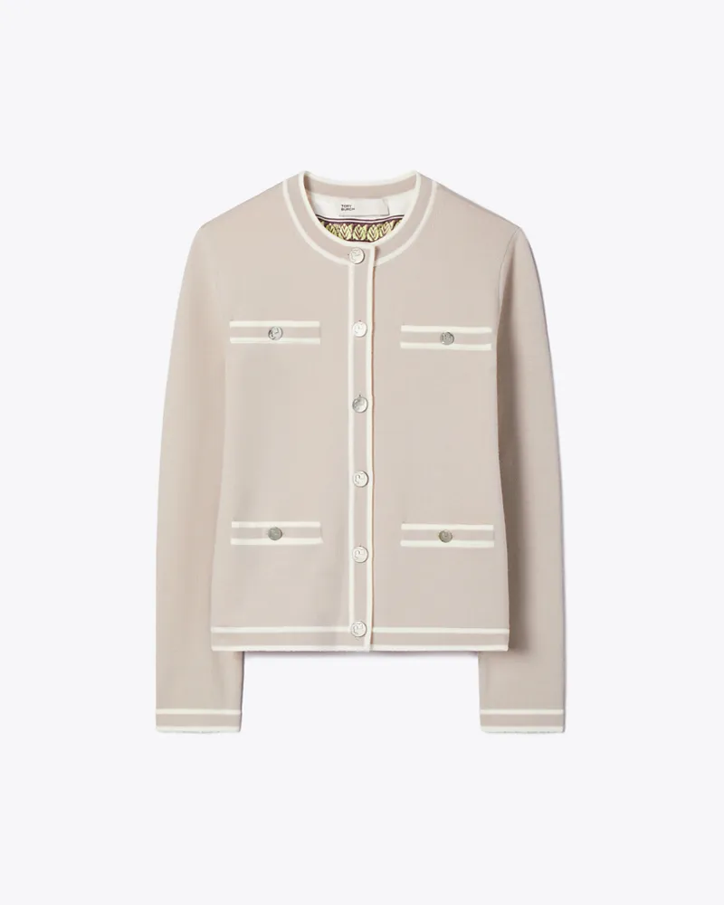 Tory Burch Damen Kendra Cardigan Gray