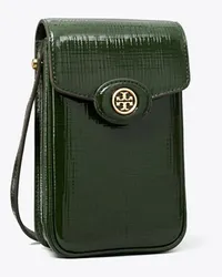 Tory Burch Robinson Crosshatched Phone Crossbody Dark