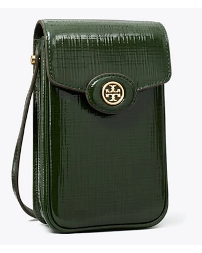 Tory Burch Robinson Crosshatched Phone Crossbody Dark