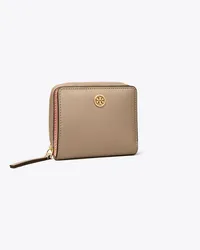 Tory Burch Robinson Bi-Fold Wallet Gray