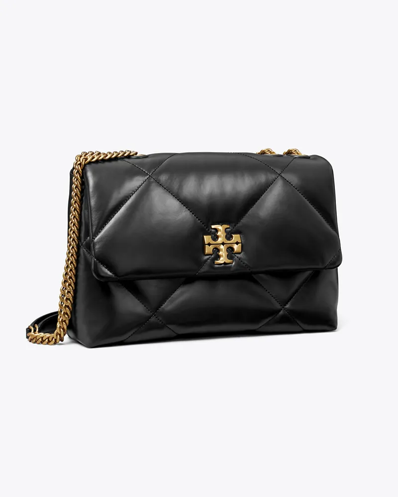 Tory Burch Damen Wandelbare Kira Schultertasche mit Rautensteppung Black