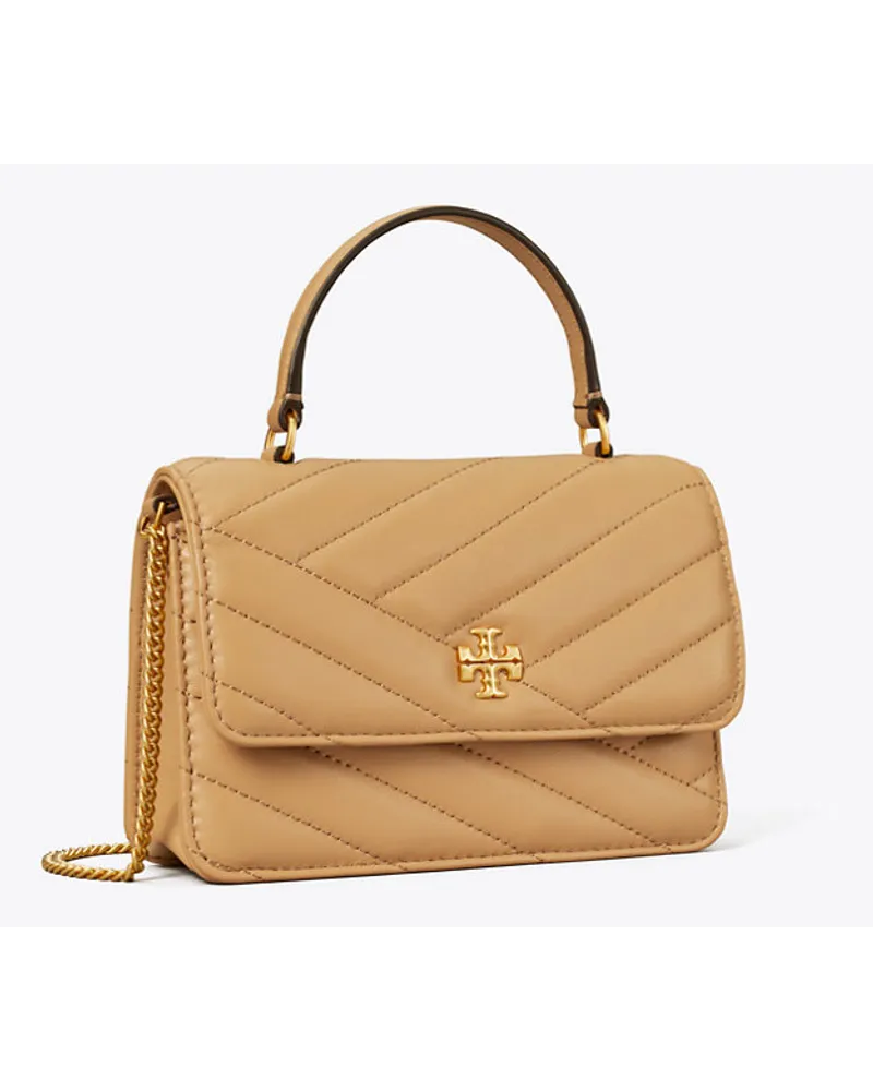 Tory Burch Mini Kira Chevron Top Handle Chain Wallet Desert