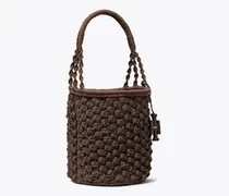 Damen Ella Hand-Crocheted Popcorn Bucket Bag