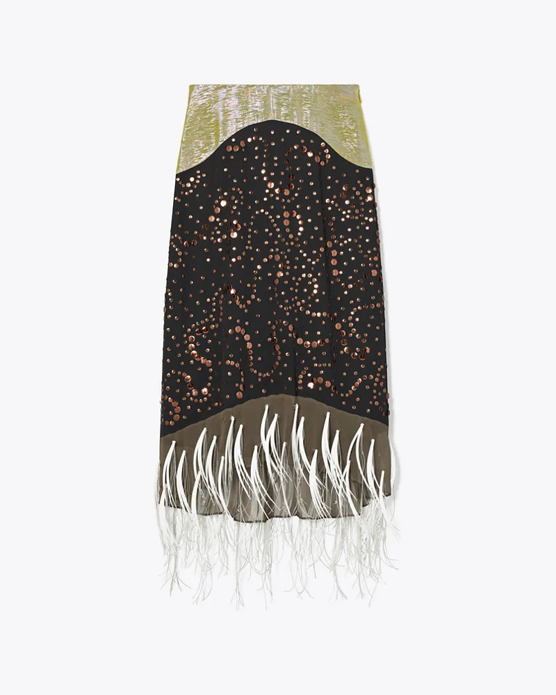 Tory Burch Damen Verzierter Rock Pink