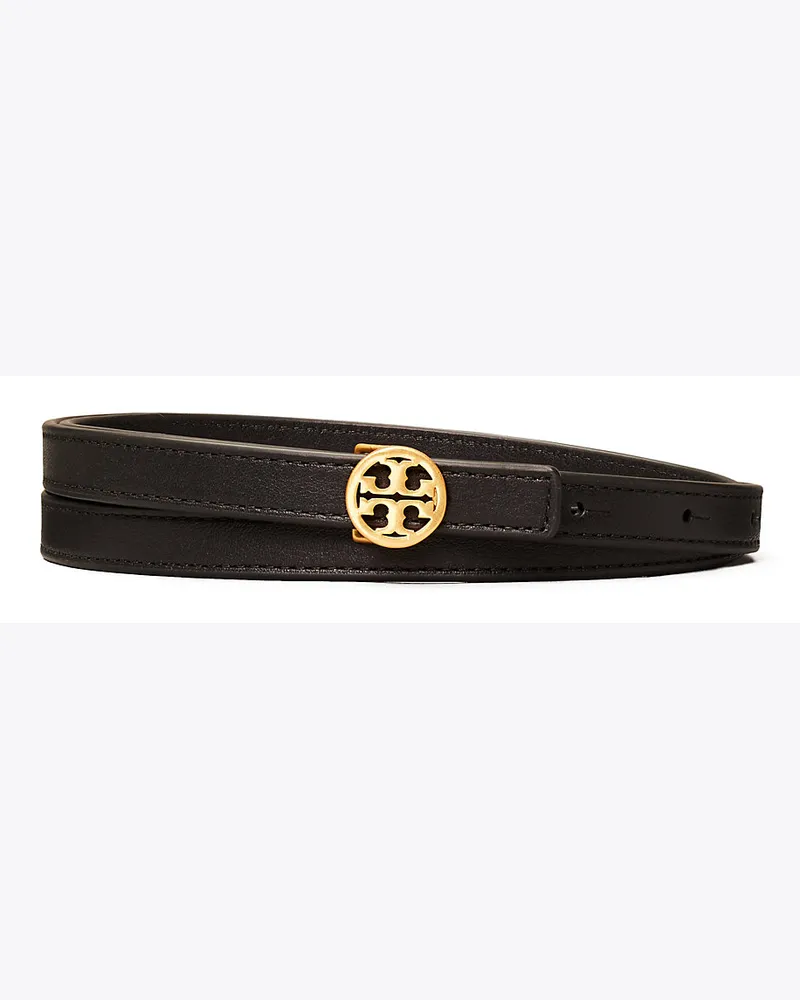 Tory Burch Schmaler Gürtel Mit Doppel-T Black