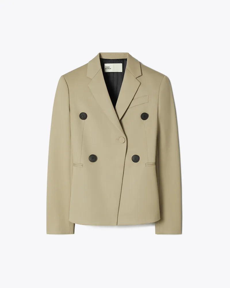 Tory Burch Damen Blazer aus Wollmischung Taupe