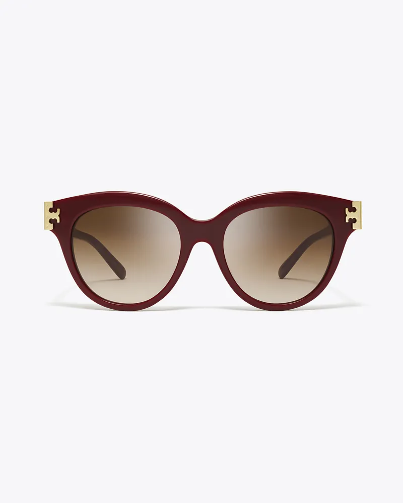 Tory Burch Damen Eleanor Round Sunglasses Red