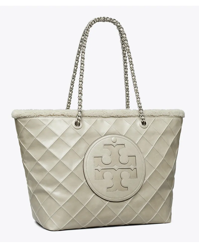 Tory Burch Ella Chain Shearling Tote Cotton