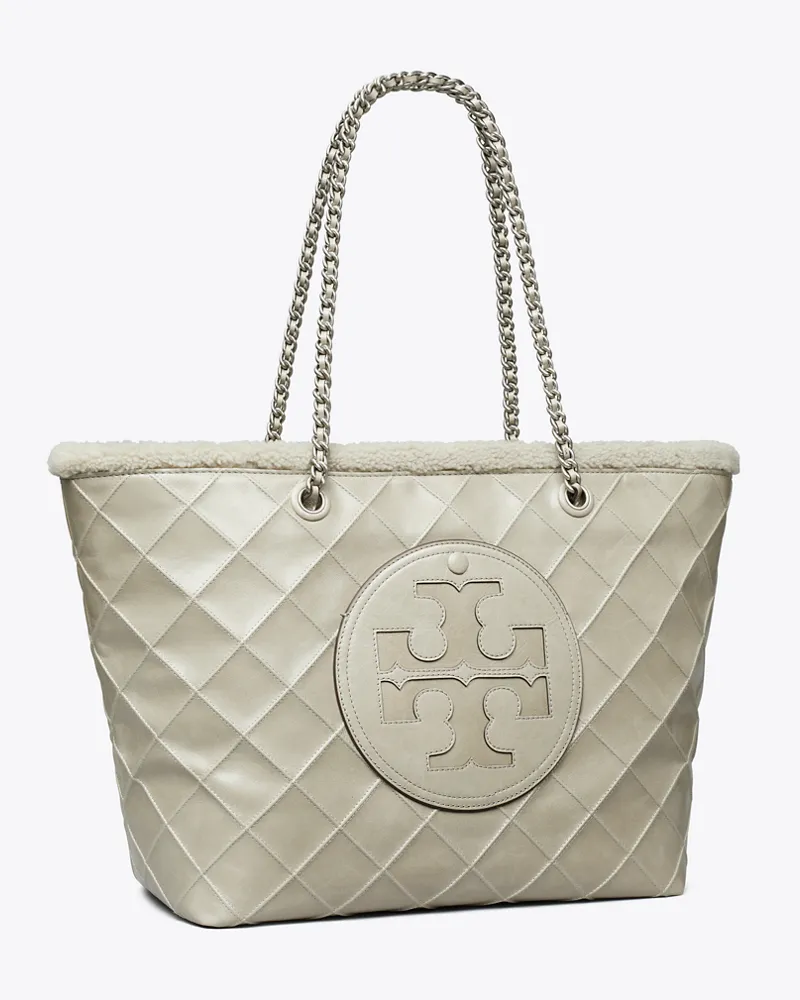 Tory Burch Damen Ella Chain Shearling Tote Cotton