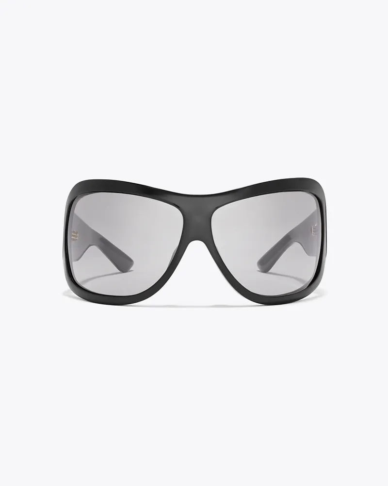 Tory Burch Damen Runway Wrap Sunglasses Black